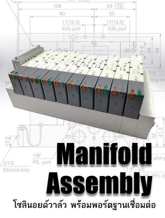 Manifold​ Assembly-โซลินอยด์วาล์วพร้อมฐาน